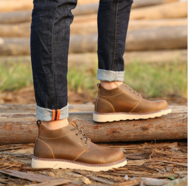 Men's Summer Martin Boots - Mid-Cut Desert Work Boots