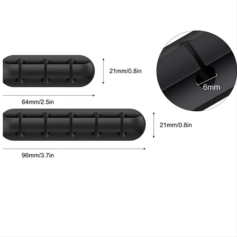 Adhesive Desktop Cable Organizer and Data Holder