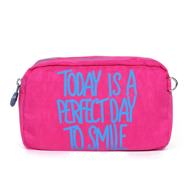 Bolsa de Maquillaje de Nylon Impermeable y Estuche Organizador de Viaje