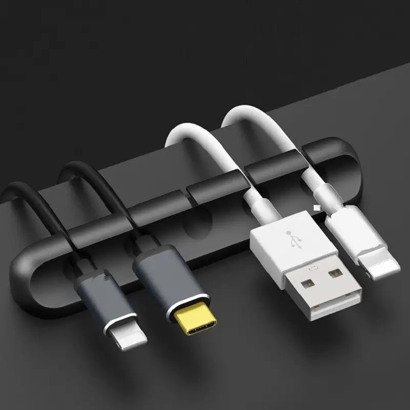 Adhesive Desktop Cable Organizer and Data Holder