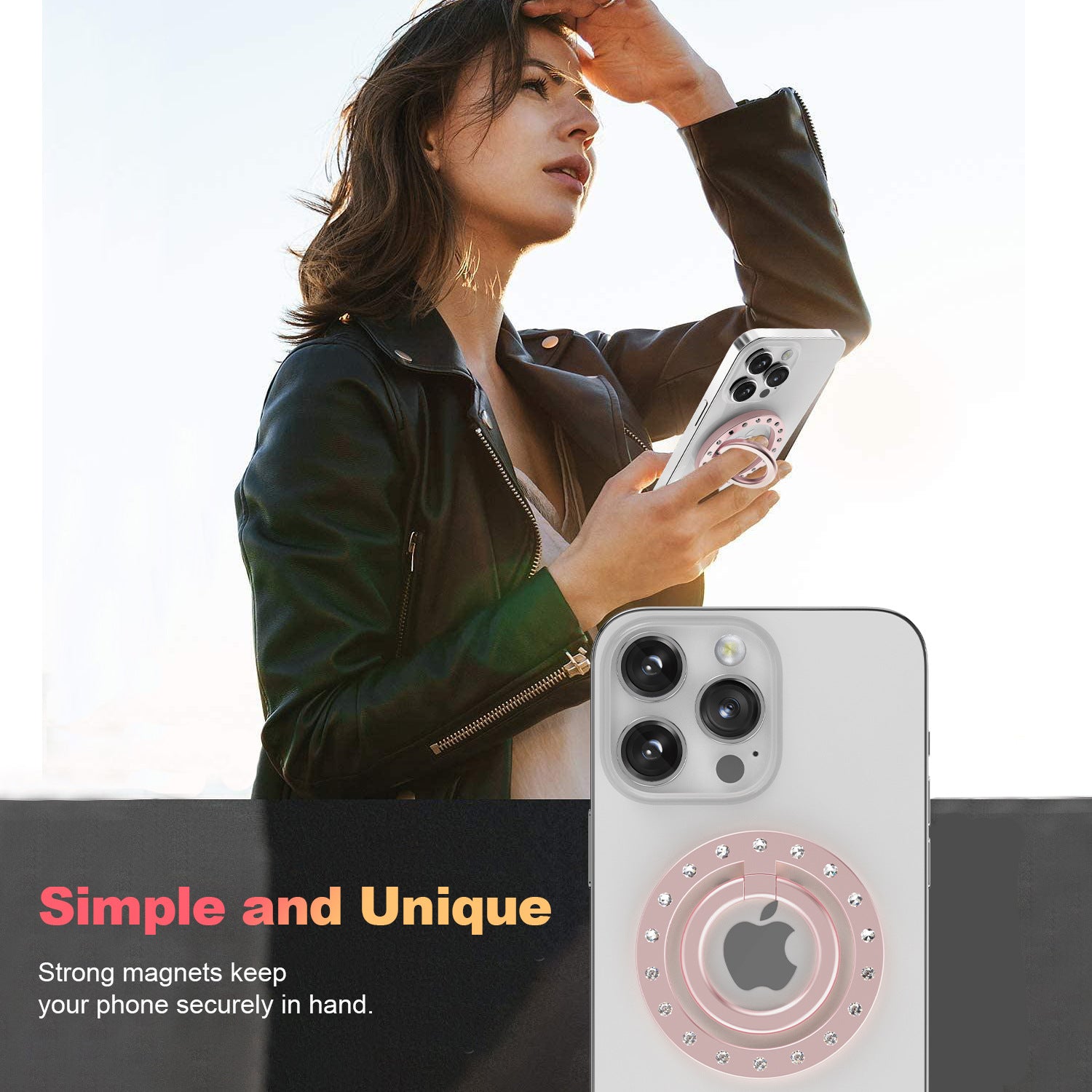 MagSafe Ring Stand for iPhone with N52 Magnet (Thin)
