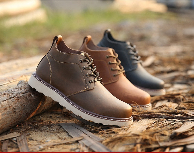Men's Summer Martin Boots - Mid-Cut Desert Work Boots