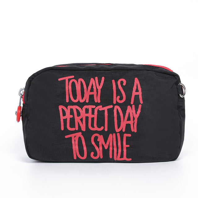 Bolsa de Maquillaje de Nylon Impermeable y Estuche Organizador de Viaje