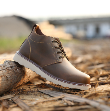 Men's Summer Martin Boots - Mid-Cut Desert Work Boots