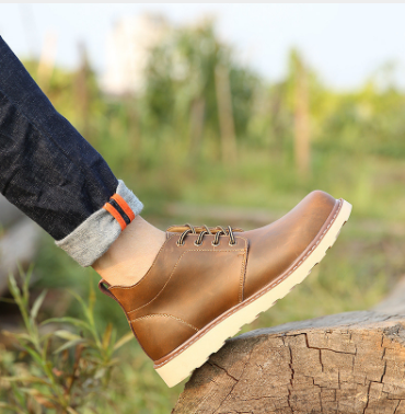 Men's Summer Martin Boots - Mid-Cut Desert Work Boots