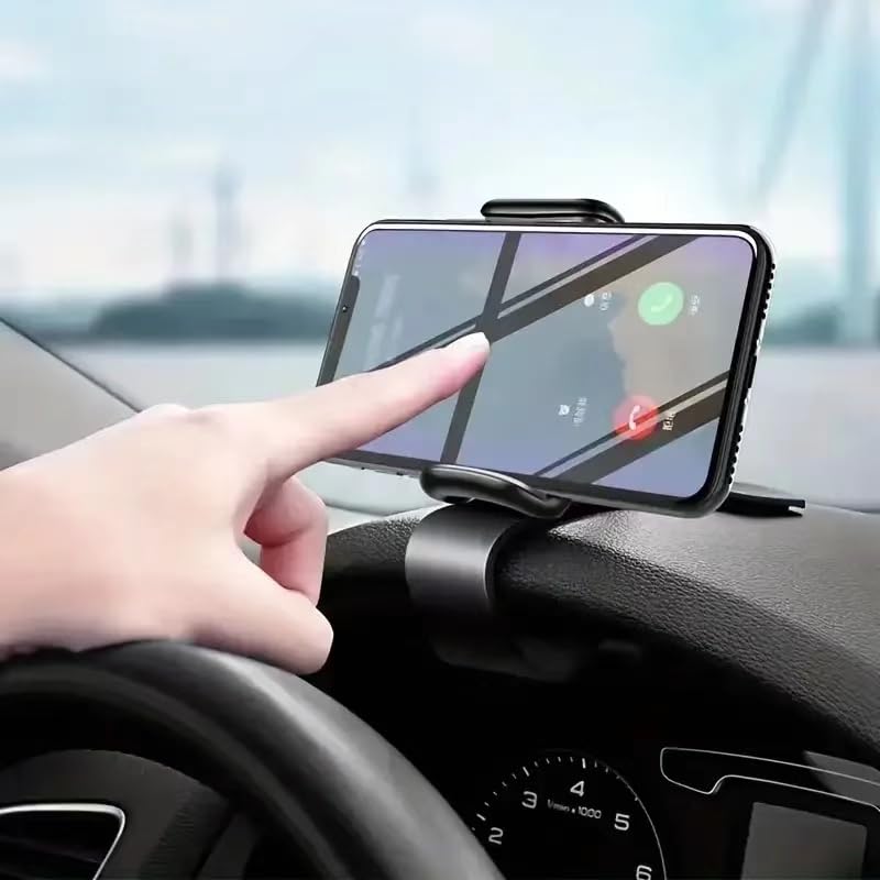 ushemi Soporte para Teléfono de Coche - Soporte Multifuncional para Teléfono de Coche para Tablero, Visera Solar, Espejo Retrovisor, Mesa, Rotable 360° y Retráctil, Apto para Todos los Teléfonos y Coches