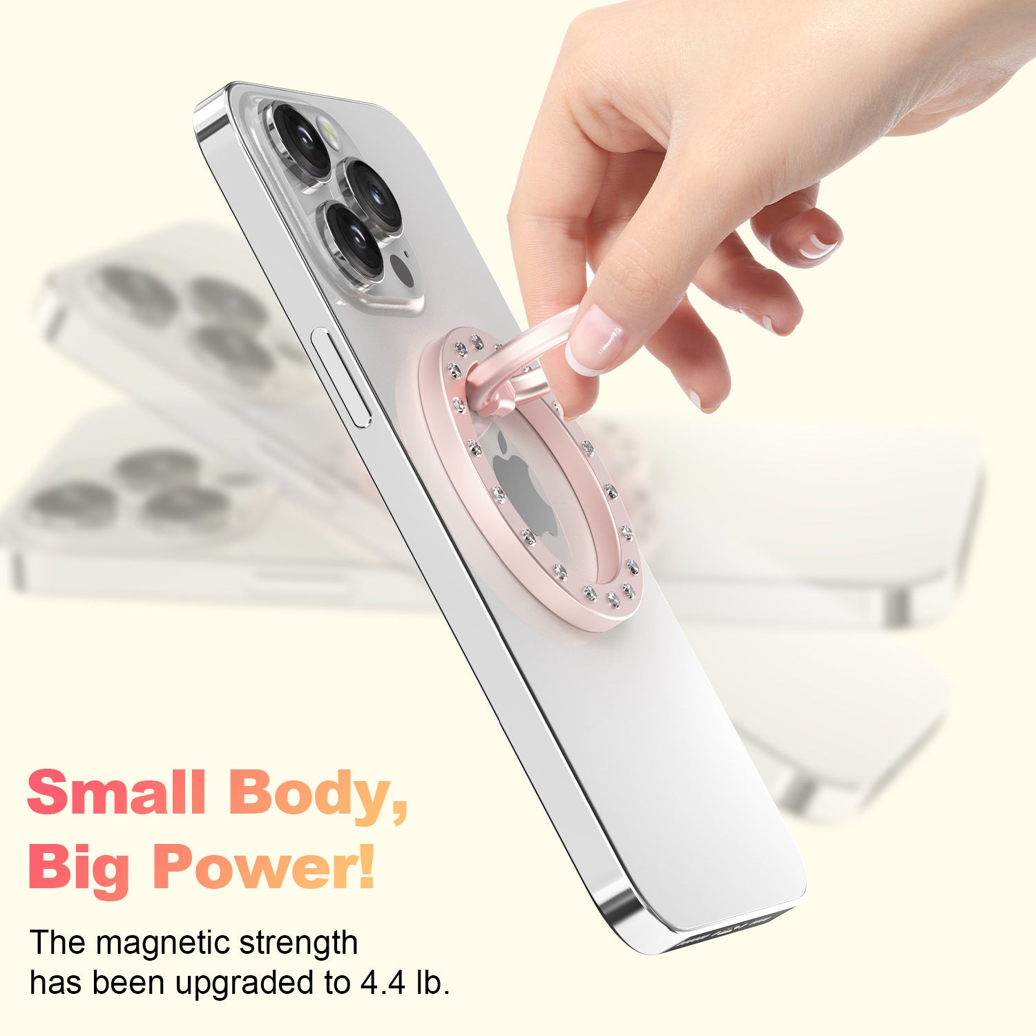 MagSafe Ring Stand for iPhone with N52 Magnet (Thin)